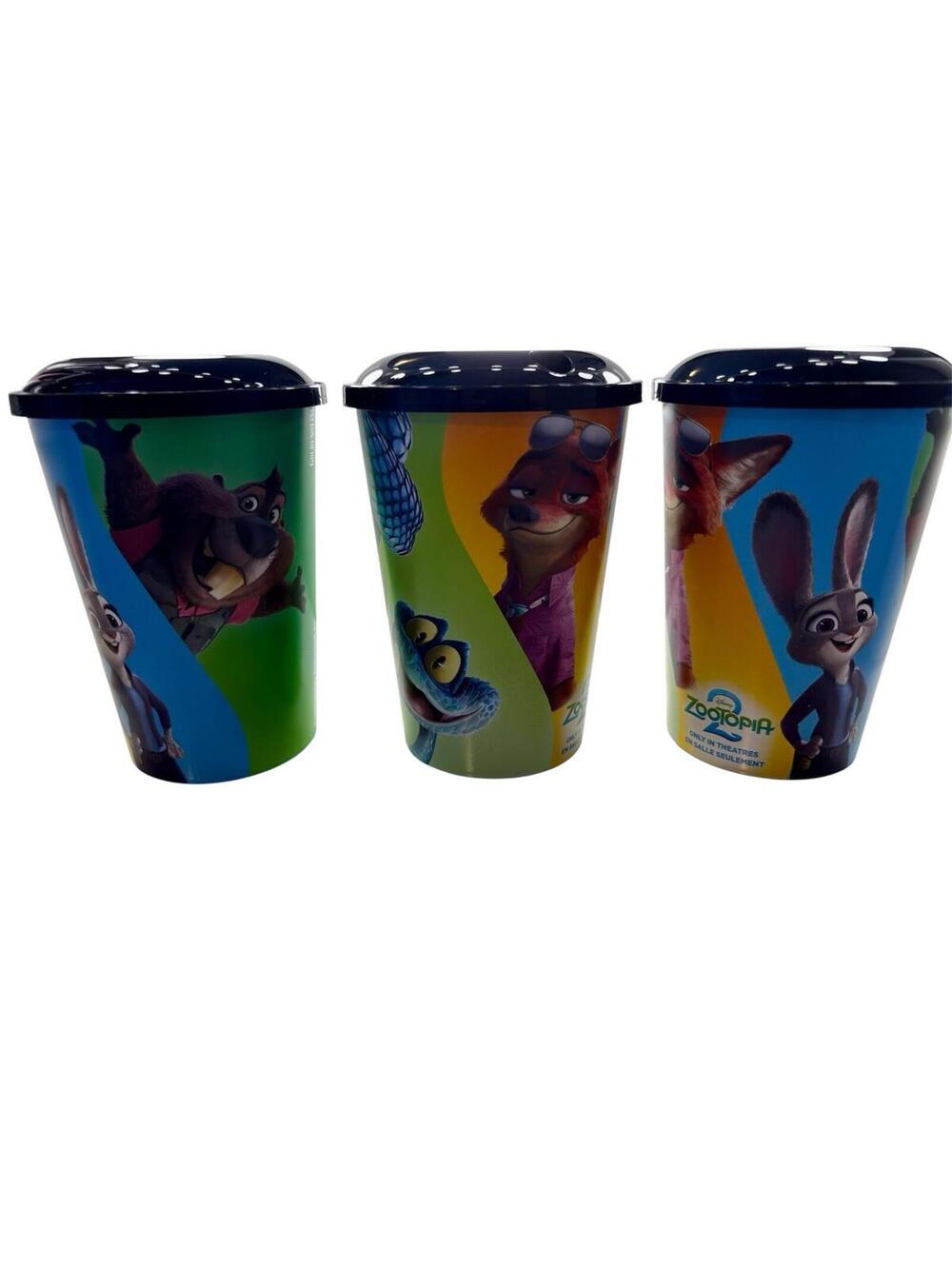 Zootopia 2 Movie Cups Set of 3 - Disneyana Judy Nick Gary Nibbles